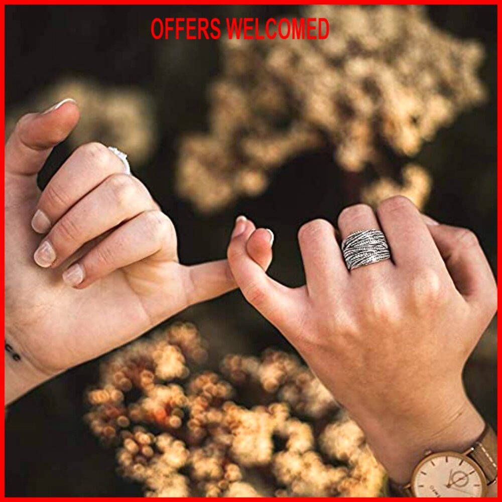 Chunky Wide Statement Ring, Copper Silver Plated,… - image 3